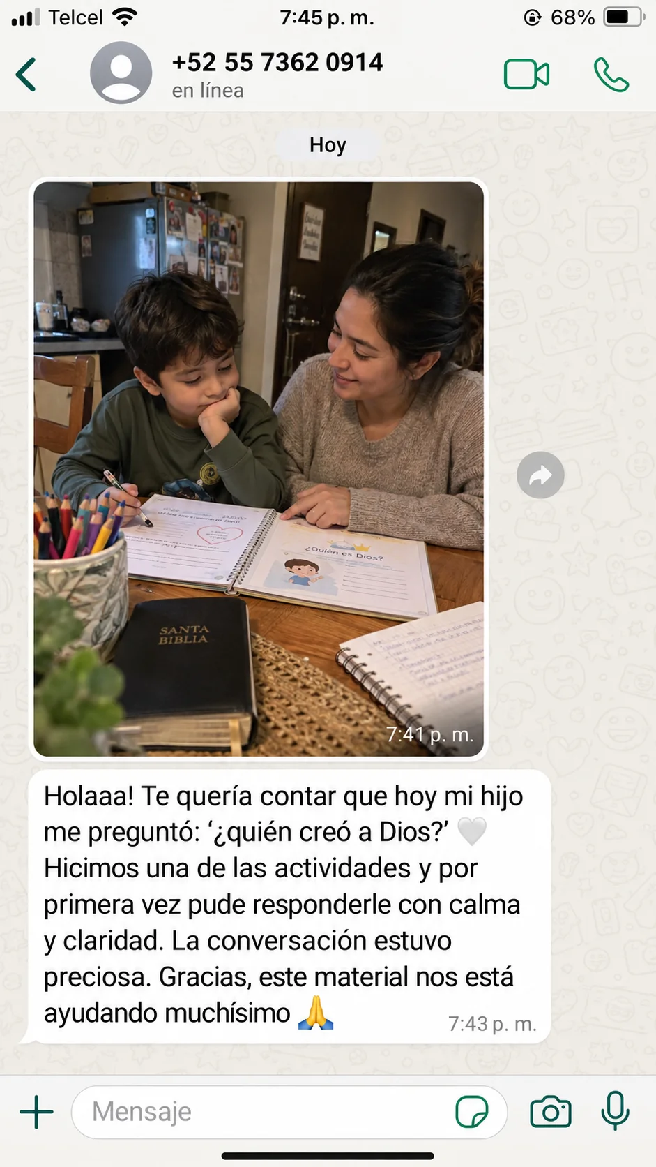 Testimonio de una familia por WhatsApp 3
